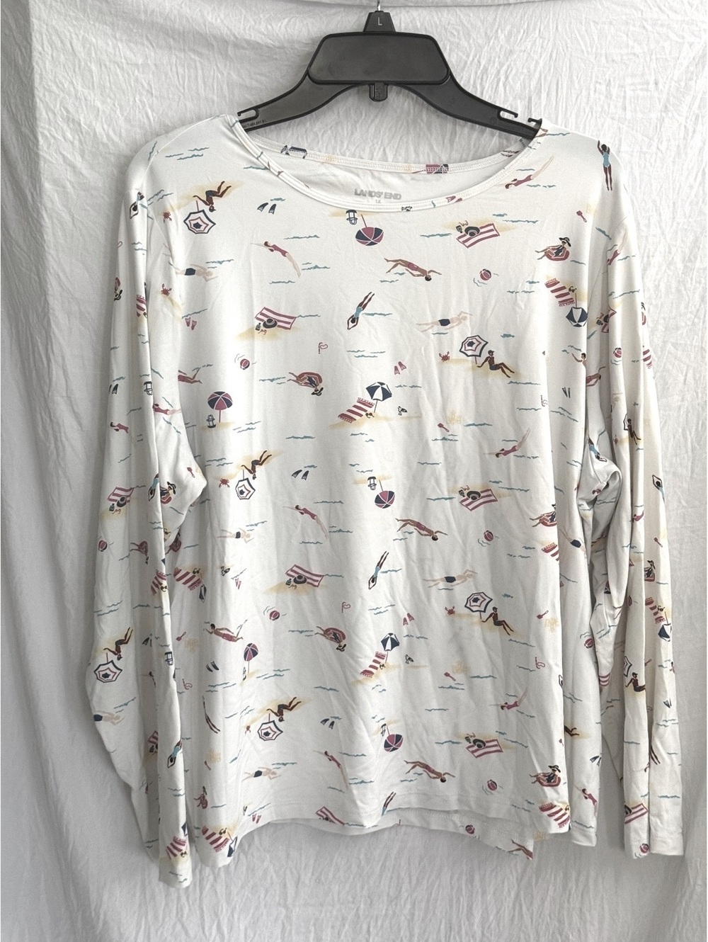 🆕LISTING🆕 Lands End Women's SunShade UPF 50 Long Sleeve Rash Guard Swim Tee